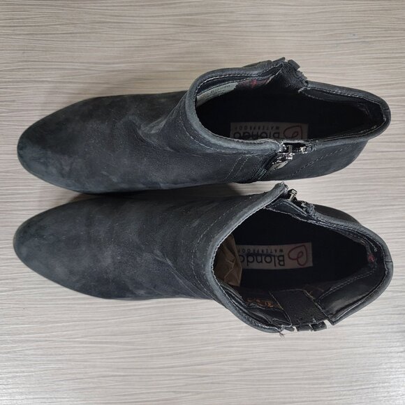 Blondo Valli Waterproof Bootie, Black Nubuck, Womens Size 8 M - Picture 10 of 13